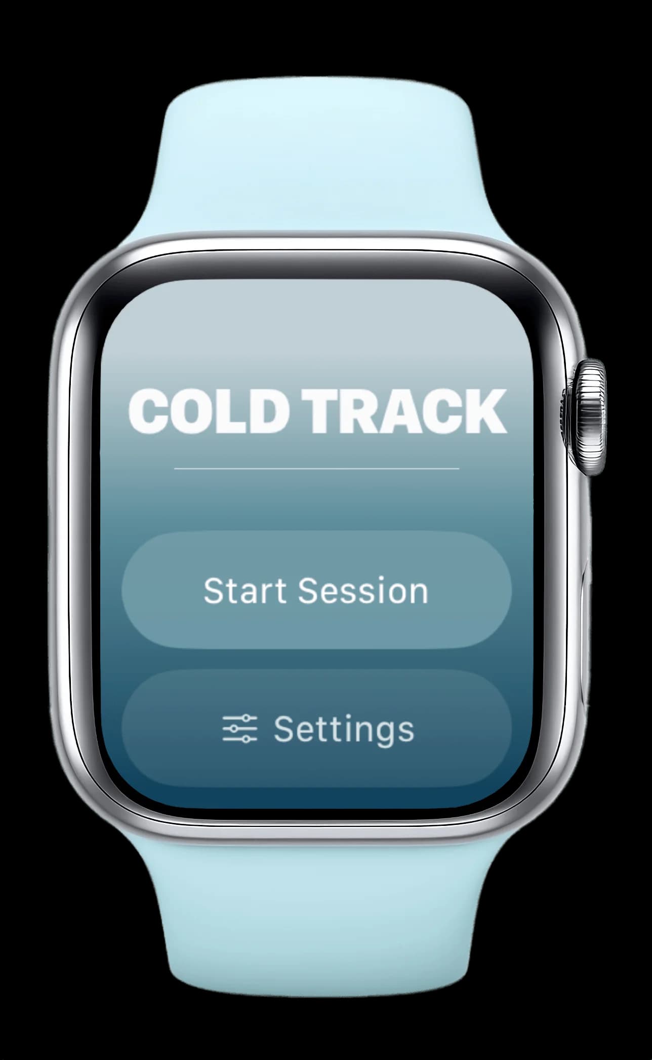 Apple watch with Coldtrack app